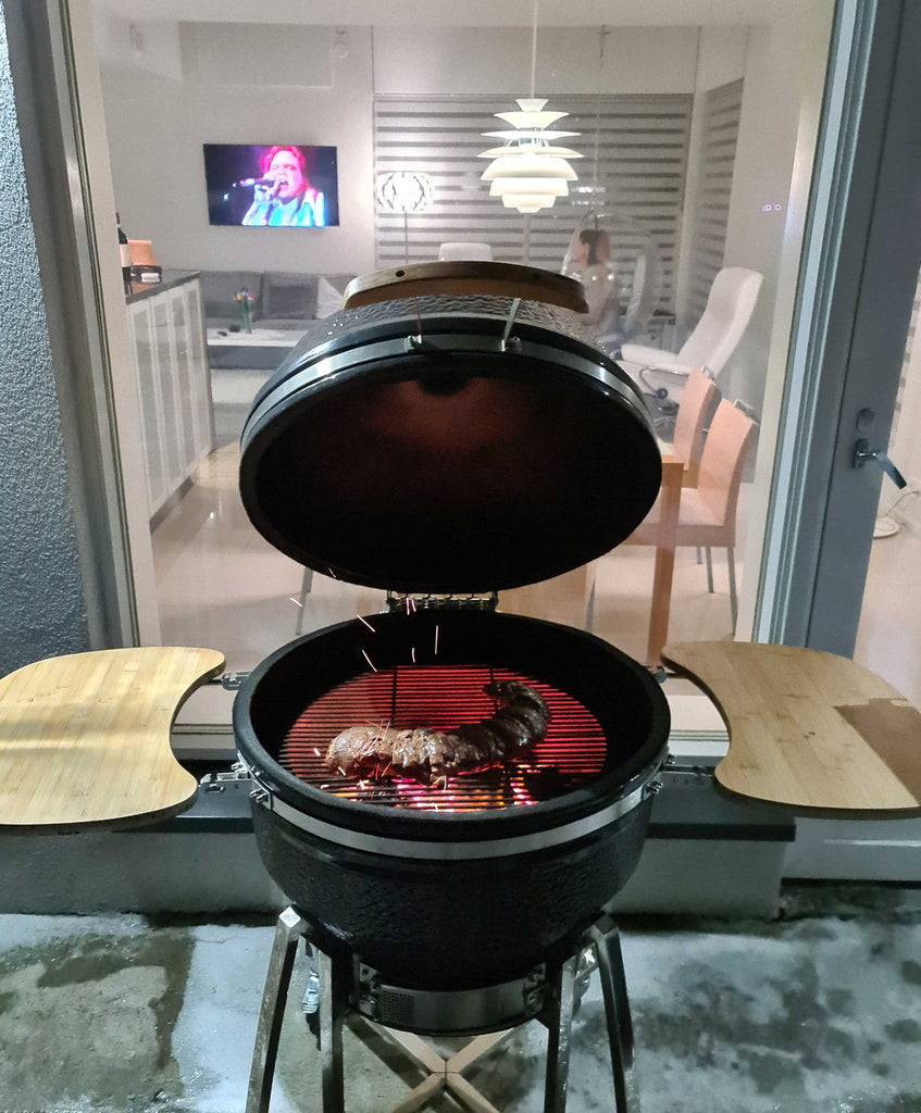 Sous vide naudan sisäfile hiiligrillin kautta pöytään