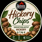 Uutuus – Hickory Chips - Savustuslastut Hickory 1 kg